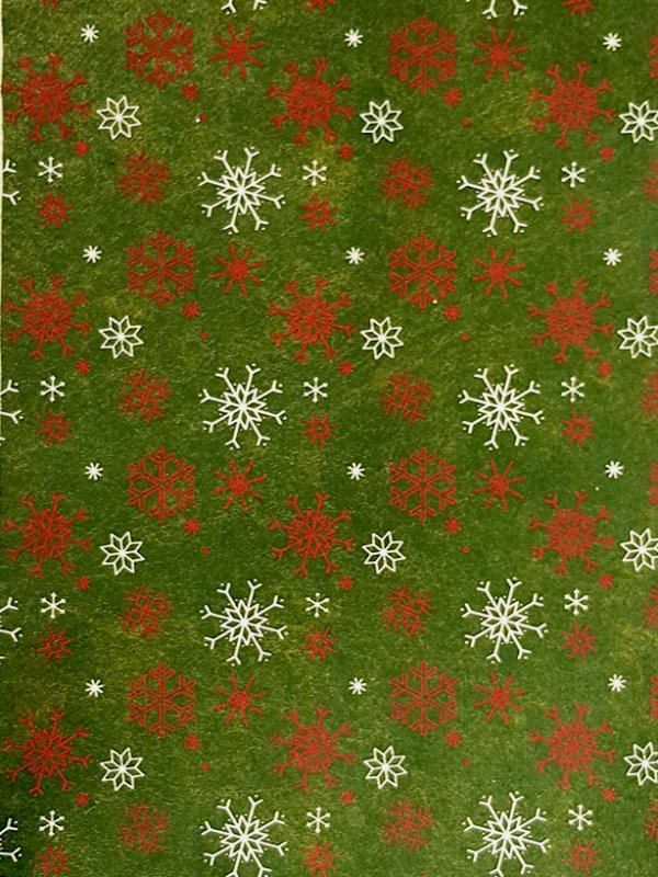 Panno lenci 30x45 stampato - BC48 Verde/rosso-bianco