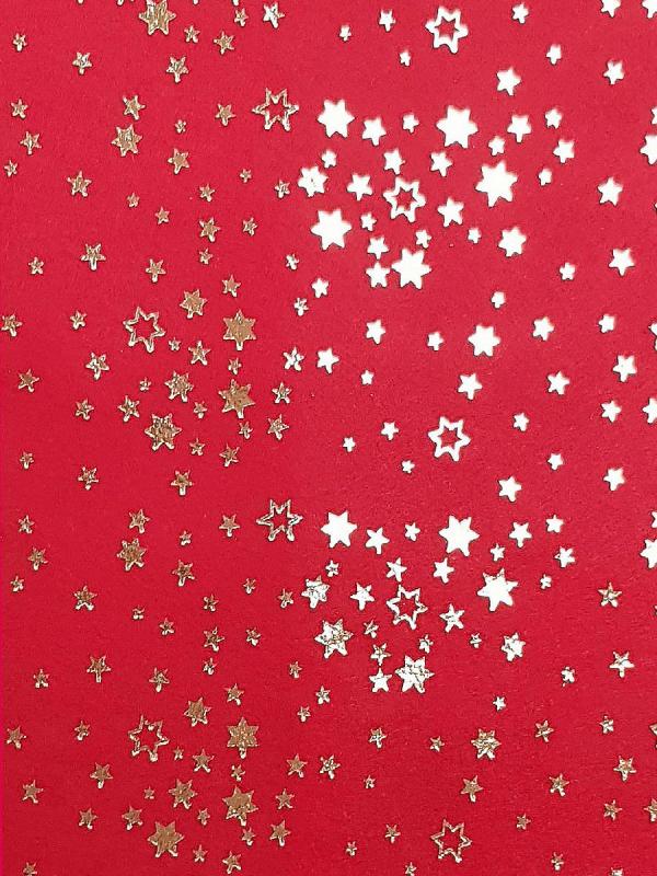 Panno lenci glitter - BC25 Rosso/oro