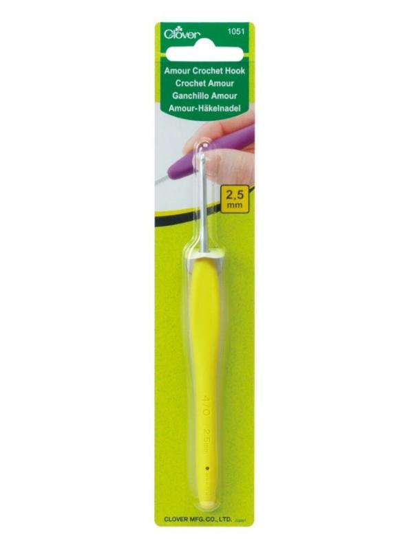 Amour crochet hook - YELLOW Giallo