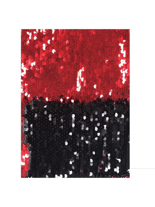 Paillettes reversibile - 016 Rosso/nero